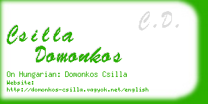 csilla domonkos business card
